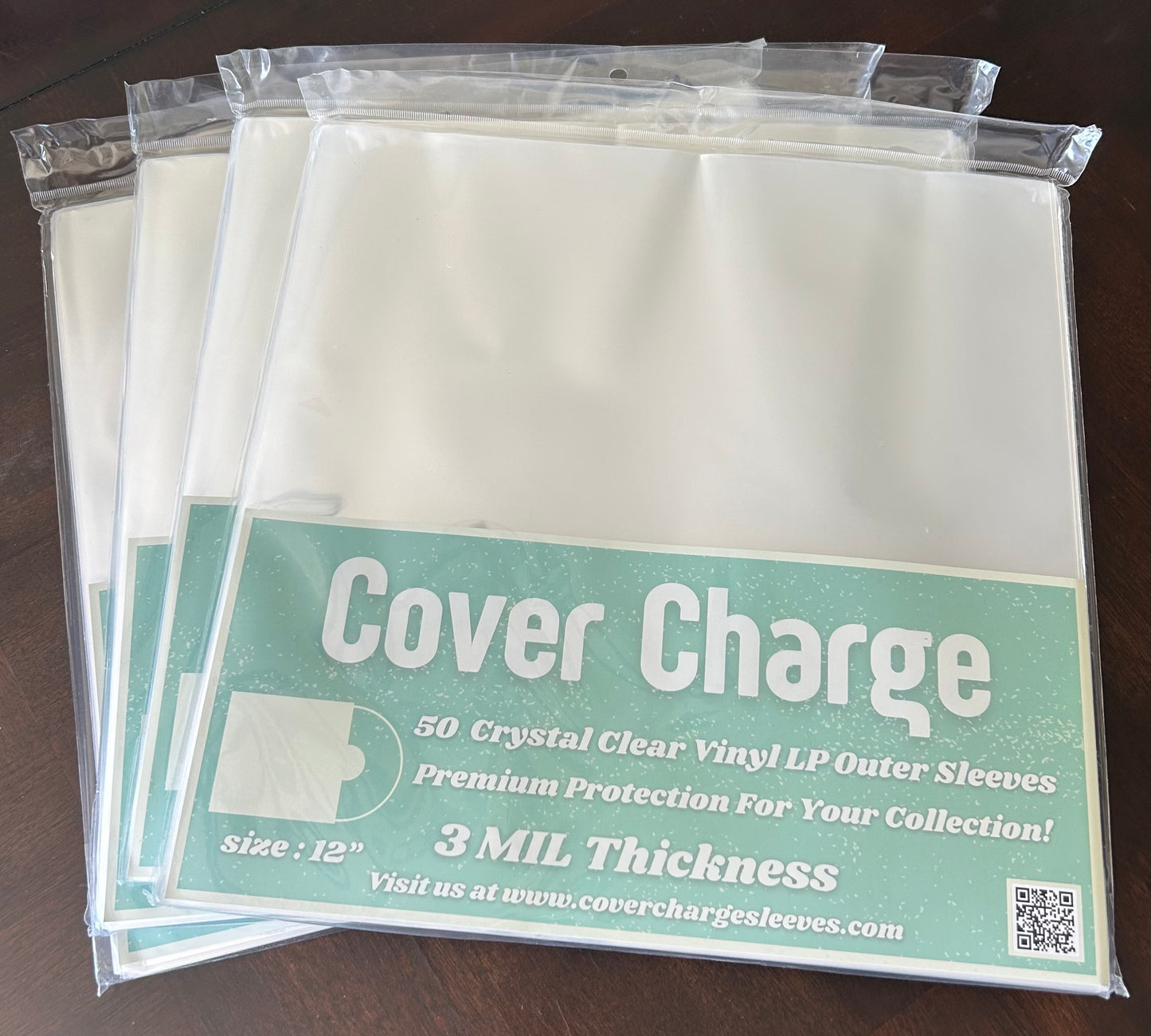 50 Clear Plastic LP Outer Sleeves 3 Mil. Vinyl Record Album Covers